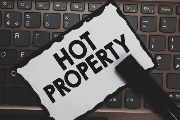 istock Handwriting text Hot Property. Concept meaning Something which is sought after or is Heavily Demanded White paper keyboard Inspiration communicate ideas messages Black markers. 1066994752