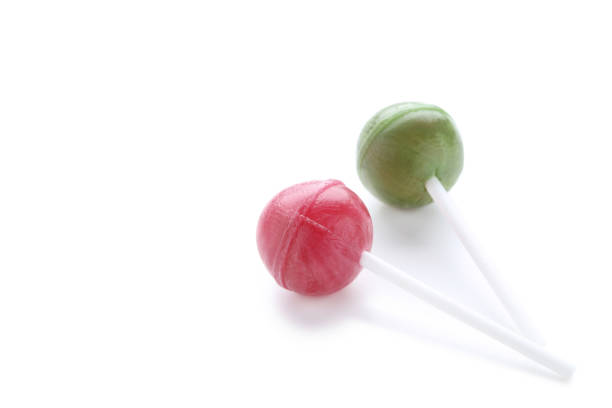 istock Sweet lollipops isolated on white background 1066995114
