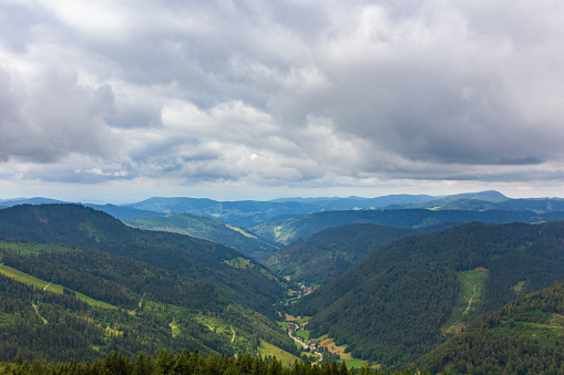 View from a observation deck at the Feldberg mountain over the Black