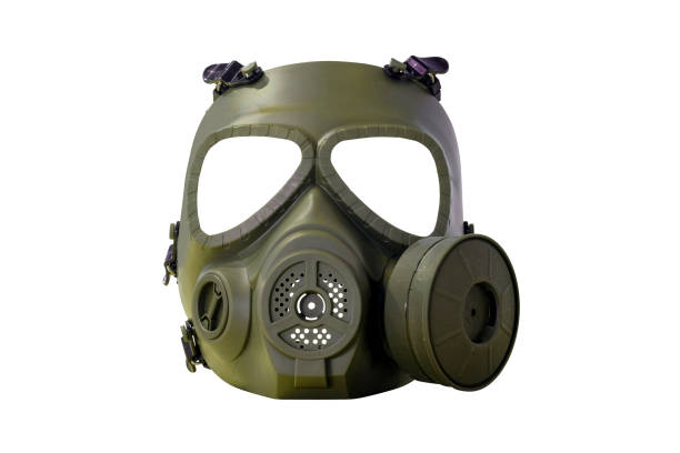 軍ガスマスク型カバー フルフェイス - gas mask mask nobody protection ストックフォトと画像