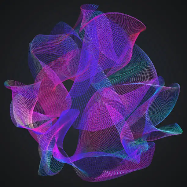 Photo of Calabi-Yau manifold. Structure of extra dimensions of space in String theory. 3D rendered illustration.
