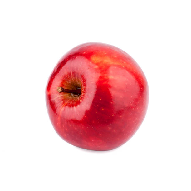 istock Red apple back view on white background isolated close up macro 1067002582