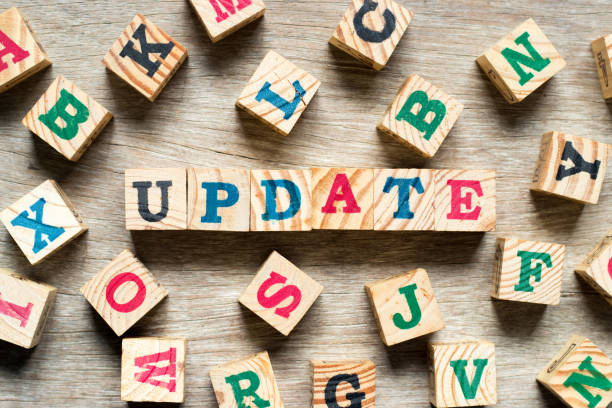 istock Letter block in word update with another alphabet on wood background 1067002722