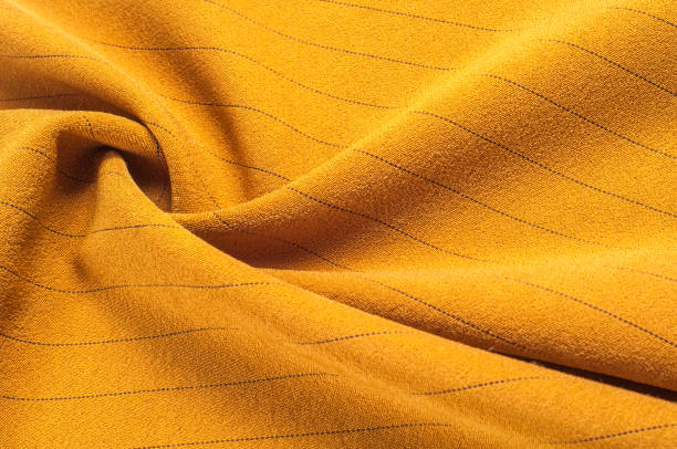 texture, background, pattern. cloth is light brown with a thin black stripe. fabrics, this very lightweight woven cotton blend seersucker fabric is light and summery. - 18640 imagens e fotografias de stock