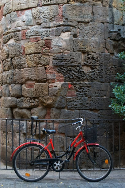 istock Red Bike and City Wall 1067009538