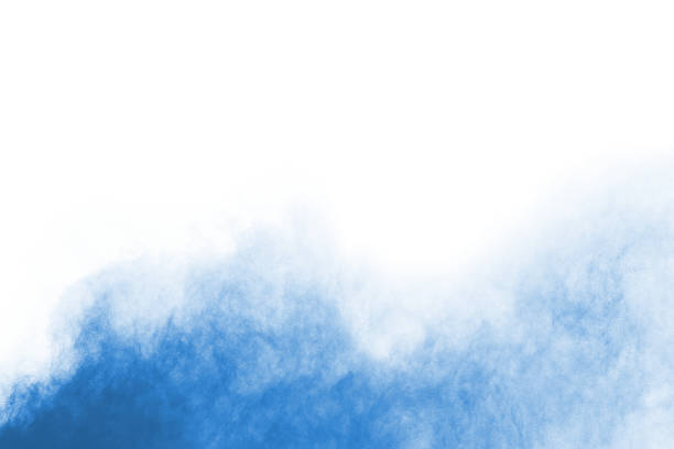 istock Blue powder explosion on white background. Colored cloud. Colorful dust explode. Paint Holi. 1067014598