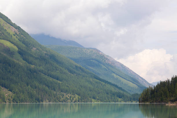 istock Mountain lake with blue clear water. 1067014814