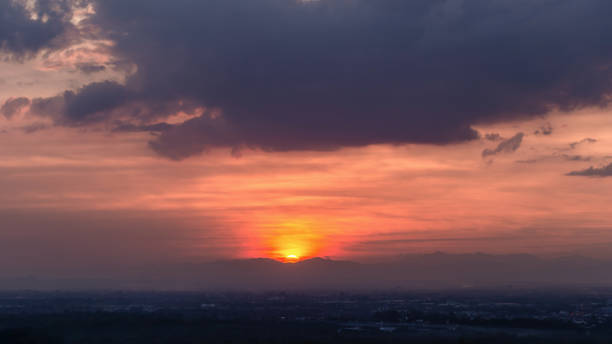 istock Colorful dramatic sky in the countryside and sunset 1067014936