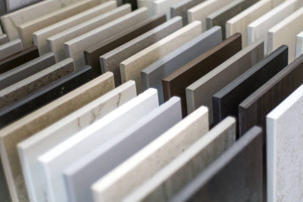 istock Close up of kitchen countertop samples 1067020590