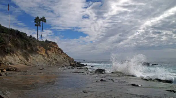 surge at Papou's Beach at Laguna Beach, California, USA