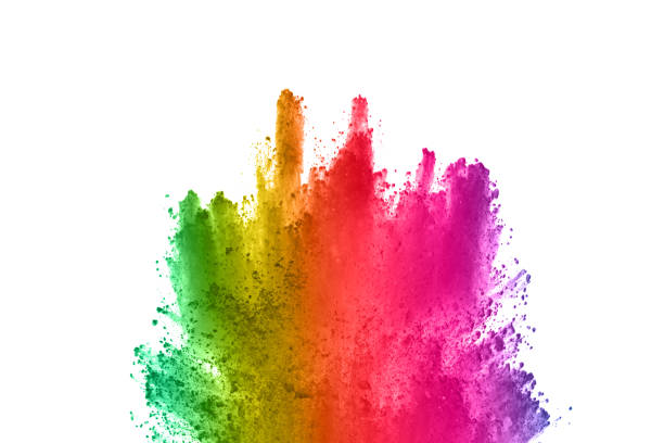 istock abstract powder splatted background. Colorful powder explosion on white background. Colored cloud. Colorful dust explode. Paint Holi. 1067020936