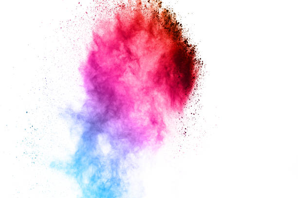 istock abstract powder splatted background. Colorful powder explosion on white background. Colored cloud. Colorful dust explode. Paint Holi. 1067021074