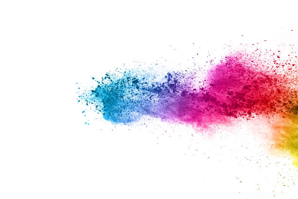 istock abstract powder splatted background. Colorful powder explosion on white background. Colored cloud. Colorful dust explode. Paint Holi. 1067021076