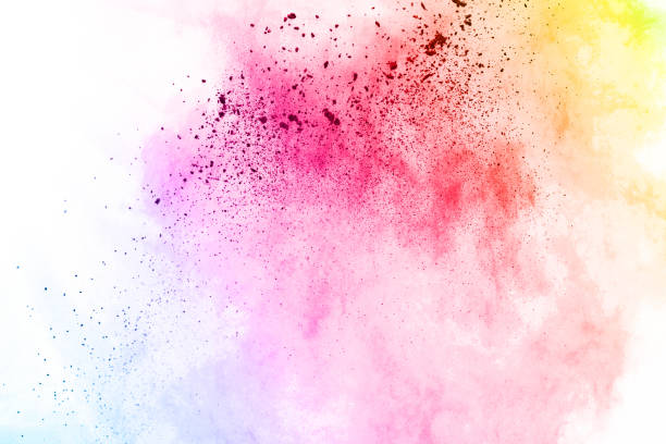 istock abstract powder splatted background. Colorful powder explosion on white background. Colored cloud. Colorful dust explode. Paint Holi. 1067021528