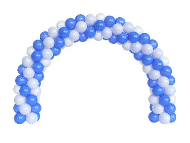 istock Arc made of balloons, balloon gate, portal, 3d rendering 1067024246