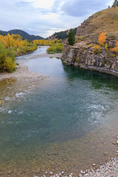 istock Gros venture River Canyon Wyoming in Fall 1067029588