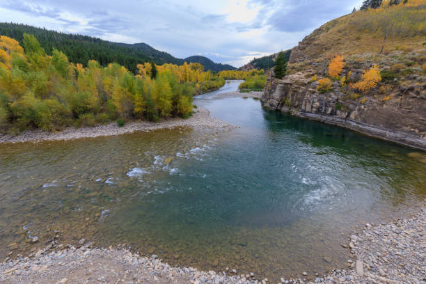 istock Gros venture River Canyon Wyoming in Fall 1067029632