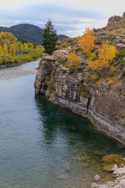 istock Gros venture River Canyon Wyoming in Fall 1067029950