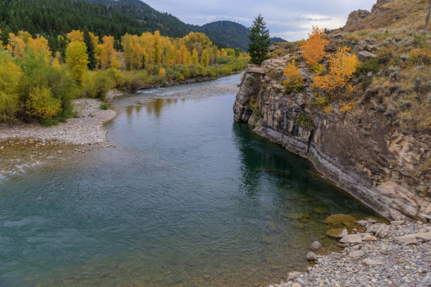 istock Gros venture River Canyon Wyoming in Fall 1067031490