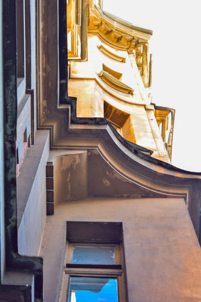 istock Urban city classic style building with decorative elements. Old town house 1067032302