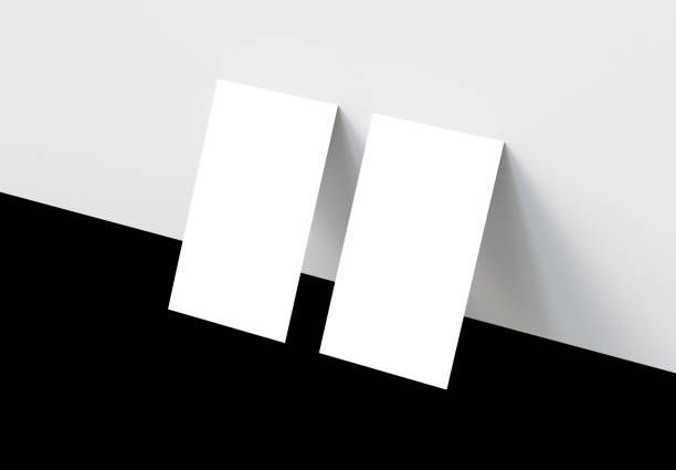 istock Vertical Business Card Mockup. 3d rendering. 1067033278