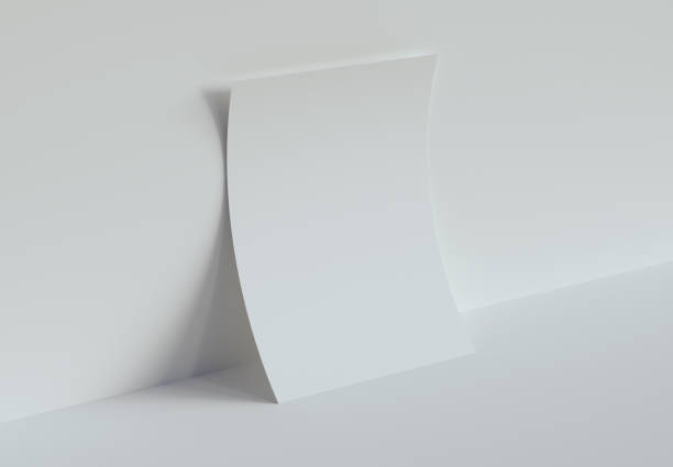 istock One Piece of Paper Mockup. 3d rendering. 1067033324
