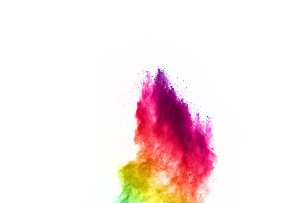 istock abstract powder splatted background. Colorful powder explosion on white background. Colored cloud. Colorful dust explode. Paint Holi. 1067037530
