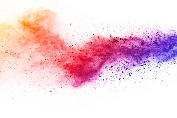 istock abstract powder splatted background. Colorful powder explosion on white background. Colored cloud. Colorful dust explode. Paint Holi. 1067037790