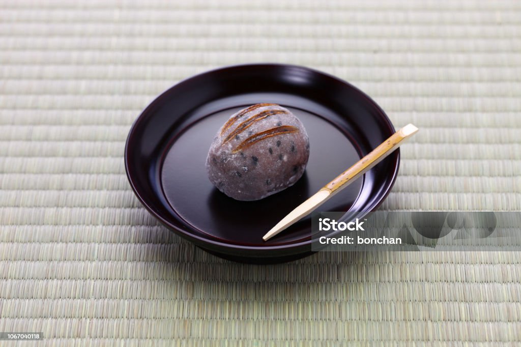 inoko mochi ( baby boar rice cake), traditional japanese sweets for tea ceremony in winter Sweet Food Stock Photo