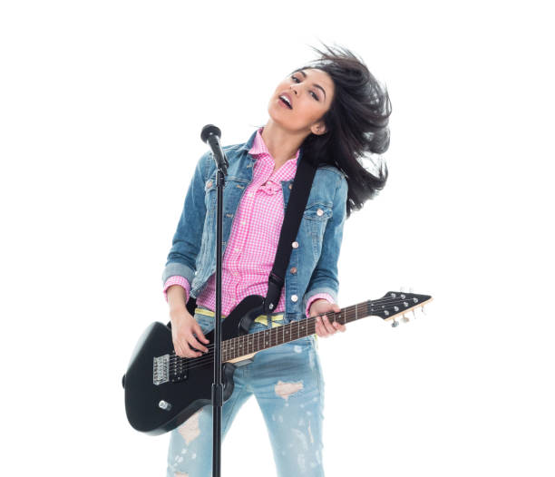 istock Beautiful latino female wearing denim 1067045422