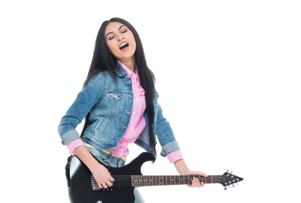 istock Beautiful latino female wearing denim 1067045450