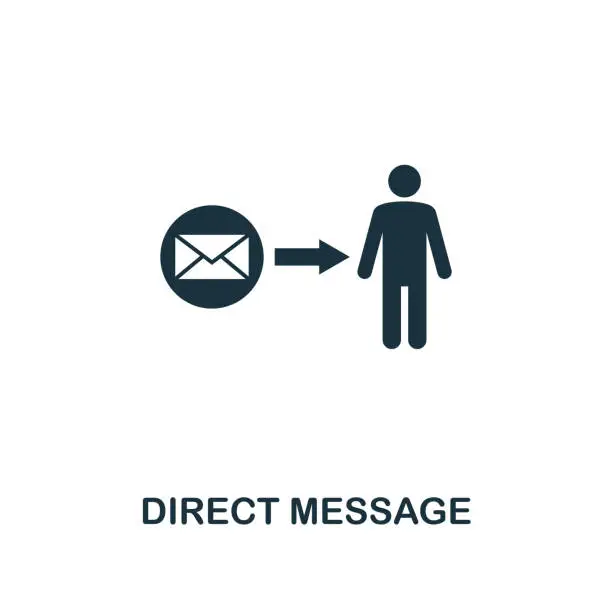 Vector illustration of Direct Message icon. Premium style design from advertising icon collection. UI and UX. Pixel perfect Direct Message icon for web design, apps, software, print usage.