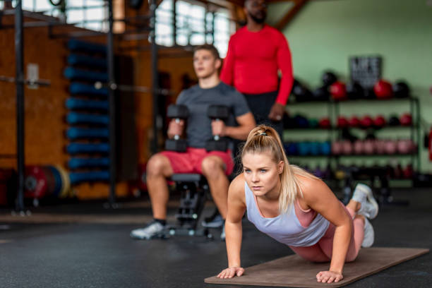 istock Exercising at the gym 1067049920