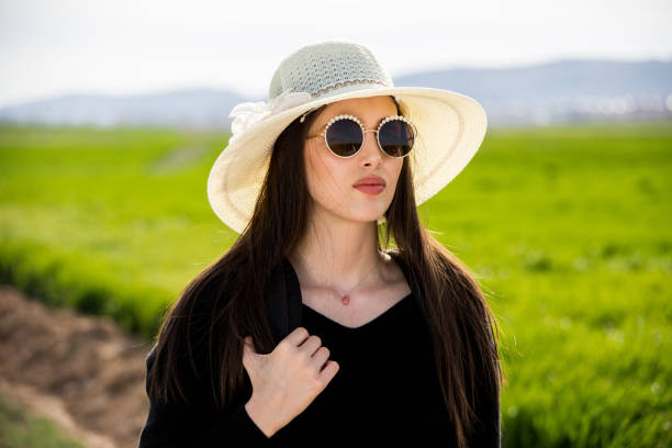 outdoors female model photo shoot in the spring