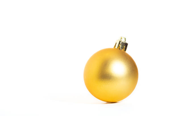 istock Golden christmas ball, white background 1067057712