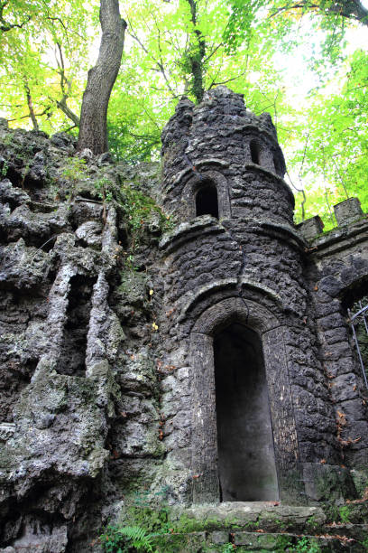 istock old dark castle in the green forest 1067058006