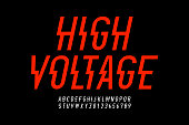 Hight voltage style modern font