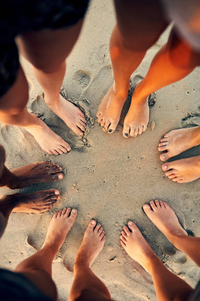 istock Peace, love and sandy feet 1067062826