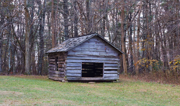 istock Jesse Brown Cabin, Blue Ridge Parkway, North Carolina 1067063404