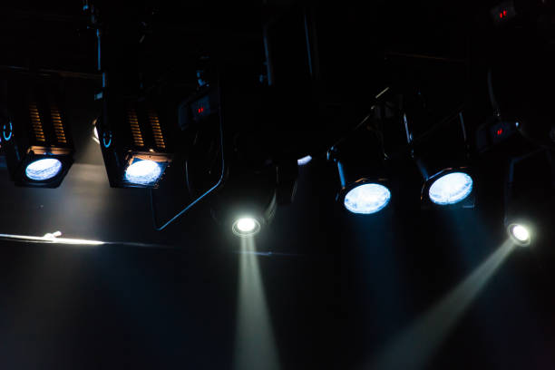 istock Lighting equipment in the theater. Spotlights and light sources 1067063820