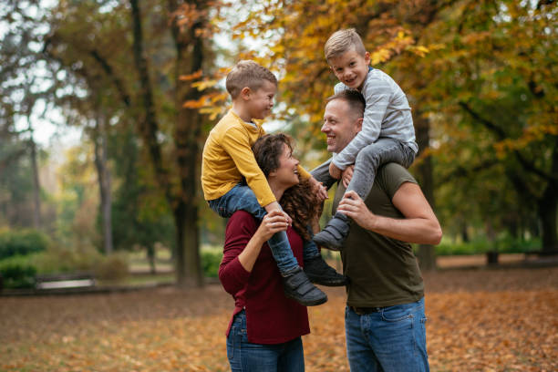 istock Family having fun in park 1067072396