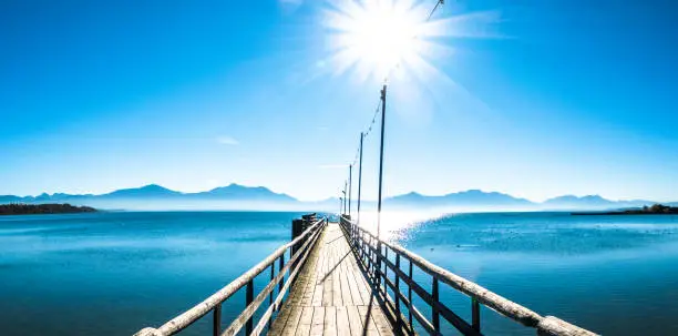 scenery at lake chiemsee - bavaria - germany