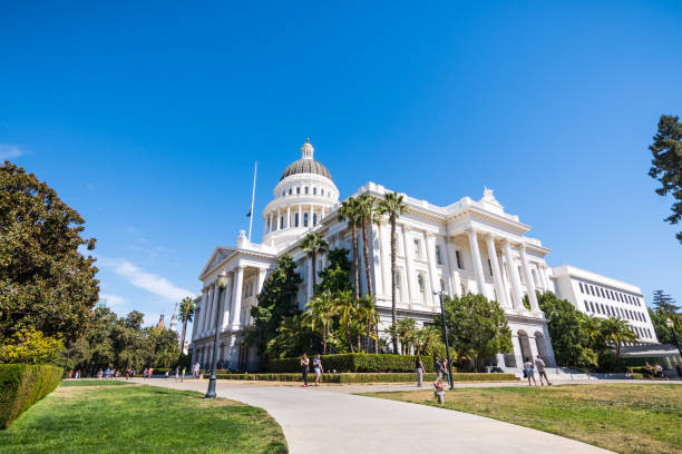 campidoglio della california - california state capitol building foto e immagini stock