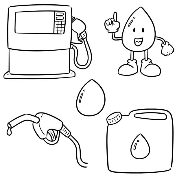 ilustraciones, imágenes clip art, dibujos animados e iconos de stock de gas y combustible - gas gauge full empty