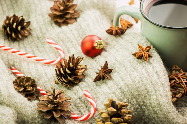 istock Winter and New Year theme. Christmas tea with spices 1067080338