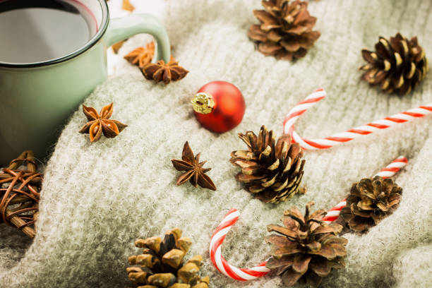 istock Winter and New Year theme. Christmas tea with spices 1067083954