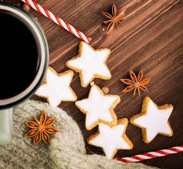 istock Winter and New Year theme. Christmas tea with spices 1067084642