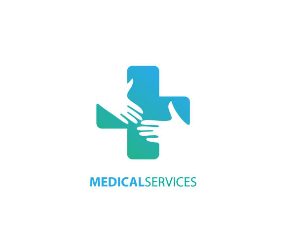 usługi medyczne desogn - ilustracja - medical logos stock illustrations