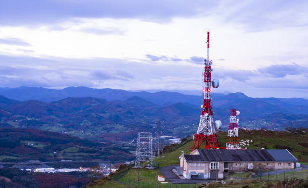 istock Telecommunications antenna over the city 1067088090