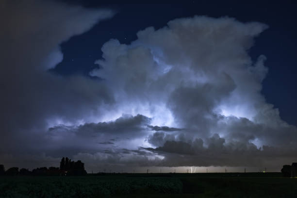 istock An autumn thunderstorm near the dutch coast is illuminated by lightning 1067089694